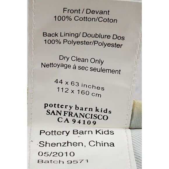 Pottery Barn Kids Pink White Gingham Plaid Checkered Curtain One Drape 44x63 - Picture 5 of 7